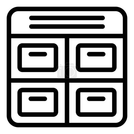 Postal parcel locker icon outline vector. Automated post box. Self service collection