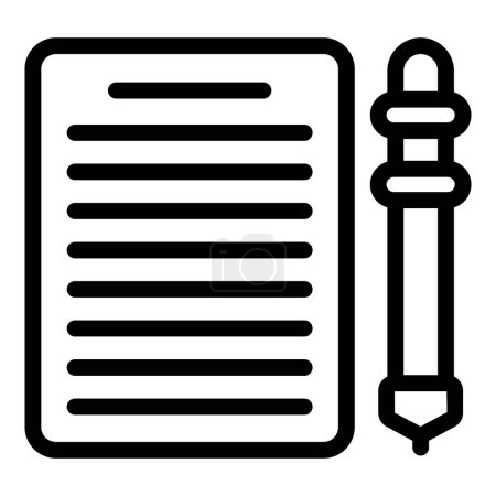Writing letter icon outline vector. Correspondence postal service. Letters communication exchange