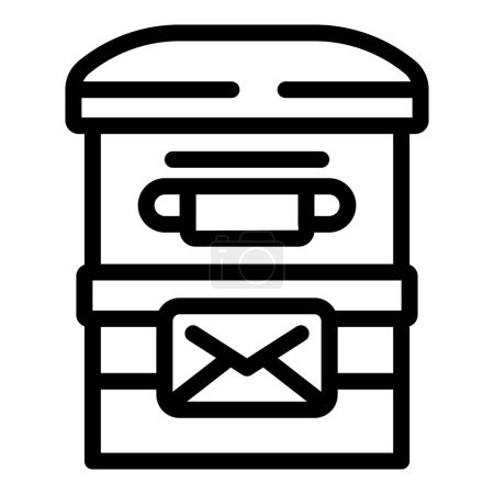 Postbox container icon outline vector. Letters repository. Mail storage holder