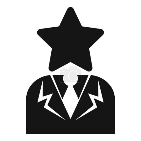 New star candidate icon simple vector. Business manager. Social leader