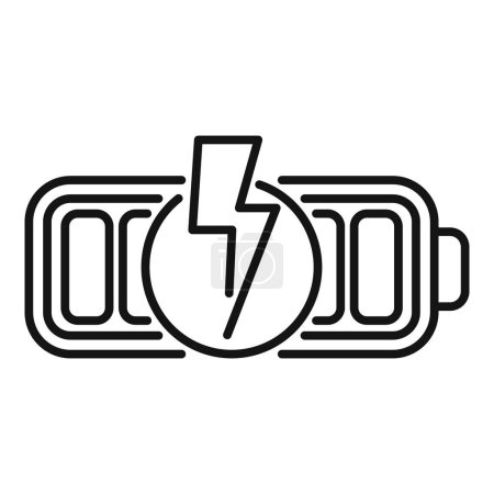 Fast recharging battery icon outline vector. Mobile energy. Voltage load