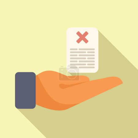 Take care of disclaimer icon flat vector. Legal work. Document term