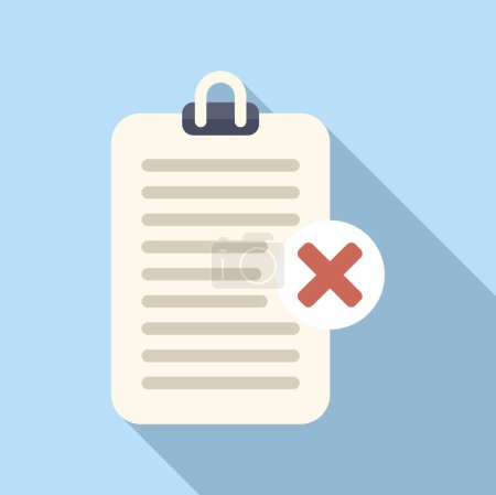Paper file review icon flat vector. Disclaimer term. Claim design data