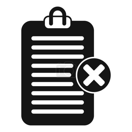 Illustration for Paper file review icon simple vector. Disclaimer term. Claim design data - Royalty Free Image