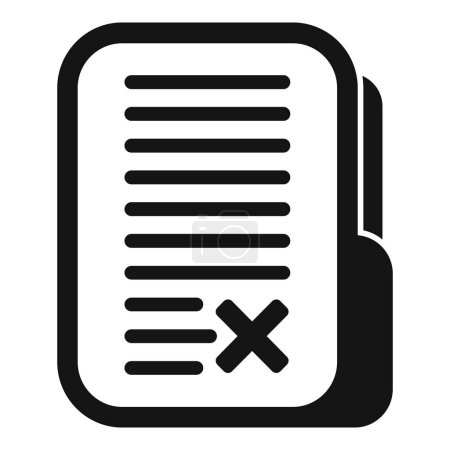 Dateiordner Disclaimer-Symbol einfacher Vektor. Papierarbeit. Datenschutzrechtscheck