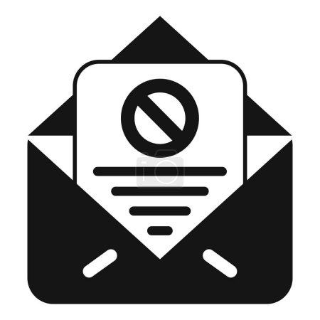 Téléchargez les illustrations : Lettre de courrier disclaimer icône vecteur simple. Document financier. Service politique - en licence libre de droit