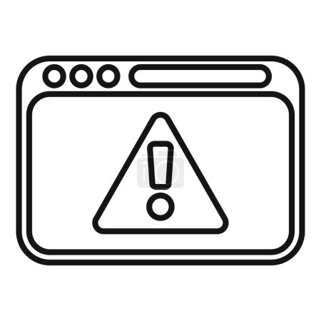 Online web disclaimer icon outline vector. Justice claim. Check protection