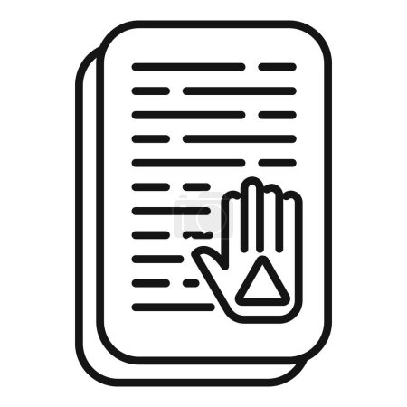 Civil paper disclaimer icon outline vector. Legal mark. Corporate application
