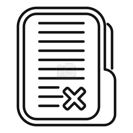 Dateiordner Disclaimer Icon Outline Vektor. Papierarbeit. Datenschutzrechtscheck