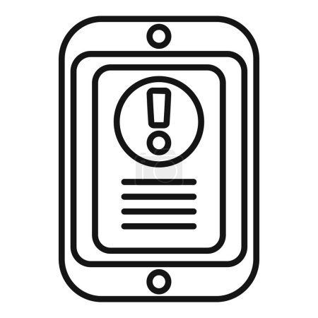 Online Tablet Disclaimer Icon Outline Vektor. Datenschutzerklärung. Bedingungsvertrag