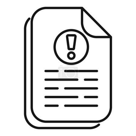 Contract Disclaimer icon outline Vektor. Papierdokument. Designrechtliche Daten