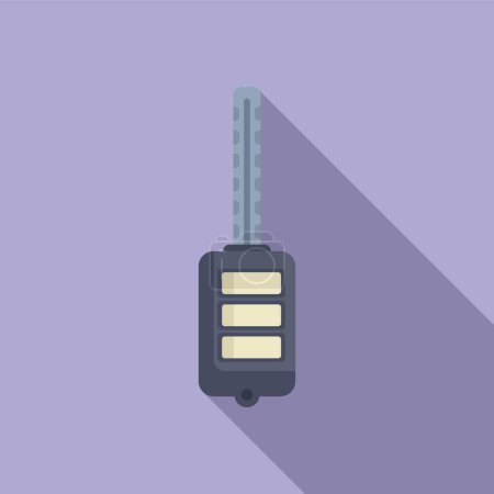 Illustration for Smart key control icon flat vector. Security device. Drive electronic safe - Royalty Free Image
