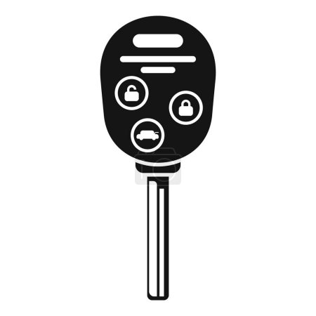 Illustration for Car remote control key icon simple vector. Smart lock. Alarm security - Royalty Free Image