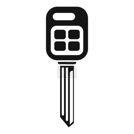 Elektronisches Schlüsselsymbol einfacher Vektor. Zugangssicherheit. Vorsicht Zündung