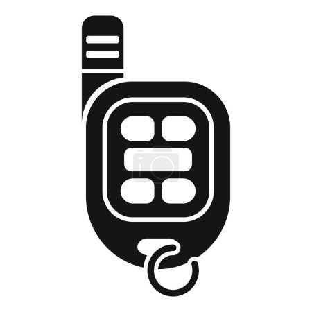 Car alarm system icon simple vector. Control access. Safe chip emblem