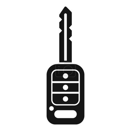 Illustration for Alert smart key icon simple vector. Access start. Code caution service - Royalty Free Image