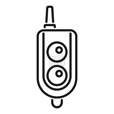 Illustration for Modern alert entry icon outline vector. System alarm. Device service - Royalty Free Image