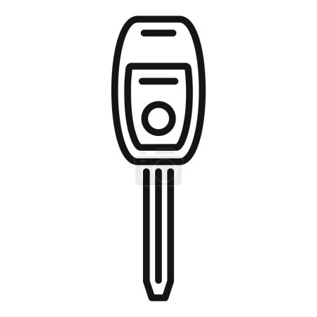 Digital smart key icon outline vector. Activate access. Transport control