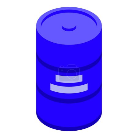 Petrol barrel icon isometric vector. Ice polar fuel. Reserve pot
