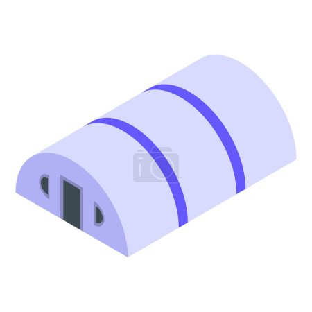 Arctic exploration base icon isometric vector. North research. Cold weather