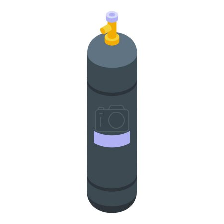 Ilustración de Icono de globo de gas vector isométrico. Combustible casero. Usando tanque - Imagen libre de derechos