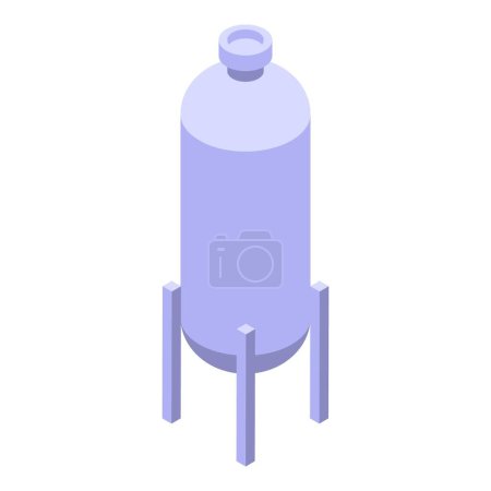 Ilustración de Icono de almacenamiento de gas vector isométrico. Control de la estación de tanques. Producción de entrega - Imagen libre de derechos