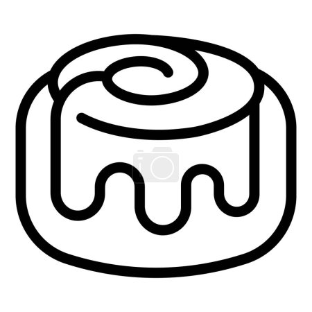 Rolled pastry icon outline vector. Cinnamon buns. Traditional Danish dessert