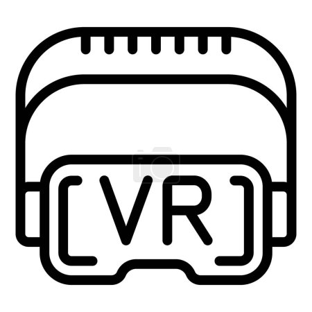 Immersive headset icon outline vector. Virtual reality goggles. Futuristic simulator technology