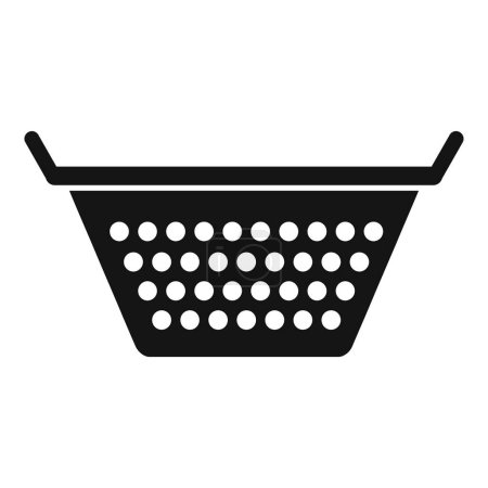 Illustration for Prepare colander drain icon simple vector. Cooking accessory. Water element - Royalty Free Image