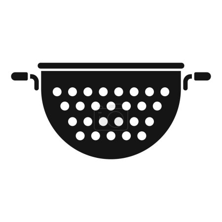 Drainer tool object icon simple vector. Colander for cooking. Small circle kit