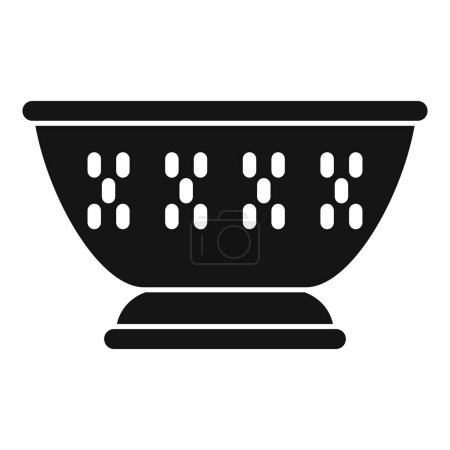 Baker element colander icon simple vector. Dish tool. Domestic accessory