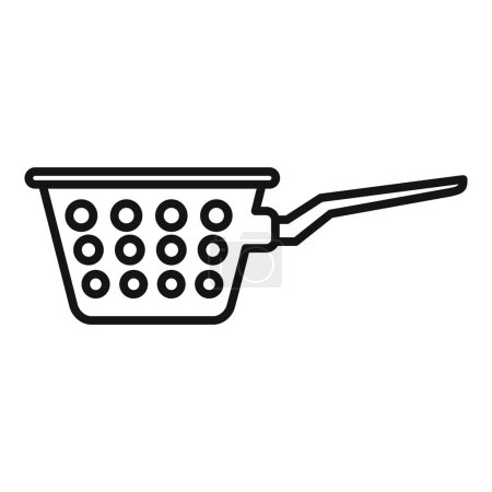 New model colander icon outline vector. Cooking element. Drain object