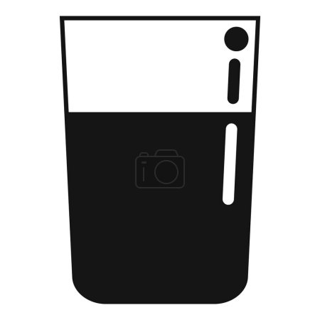 Half glass of water icon simple vector. Drink fresh. Clean diet pure