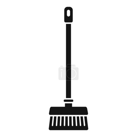 Téléchargez les illustrations : Nettoyage à domicile brosse icône vecteur simple. Équipement de travail. Objet nettoyant - en licence libre de droit
