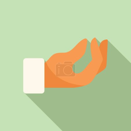 Illustration for Spiritual practice hand move icon flat vector. Calm retreat. Zen mind - Royalty Free Image