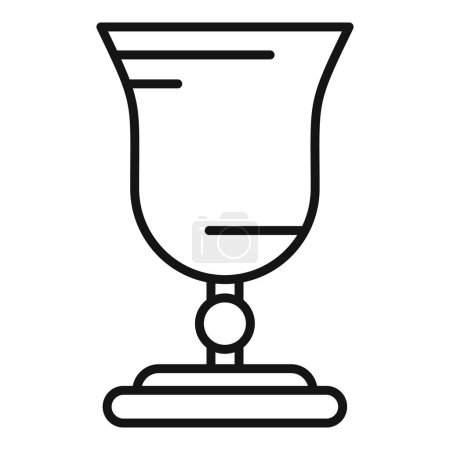 Golden cup drink icon outline vector. Contest prize. Gold ceremony