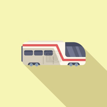 Business speed train icon flat vector. Fast move. Public wagon station