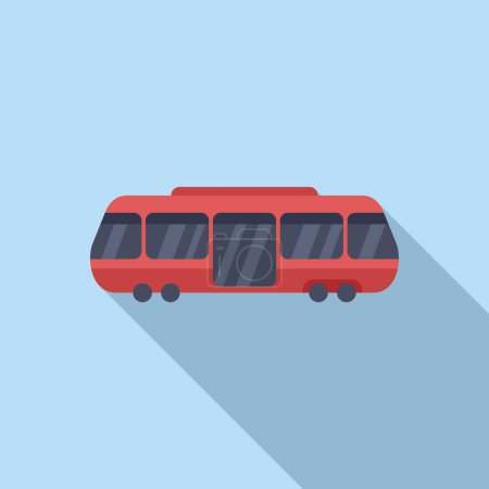Illustration for Express train platform icon flat vector. Move business wagon. High speed - Royalty Free Image