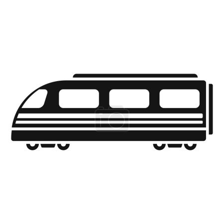 Illustration for Steel front train icon simple vector. Fast speed move. Passenger transport - Royalty Free Image