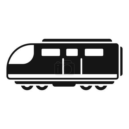 Elektrisches Symbol für den Stadtverkehr einfacher Vektor. Ansicht Bewegungsplattform. Waggonbahn