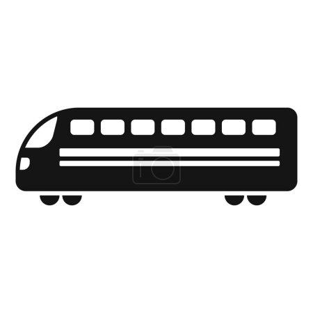 Illustration for Commuter electric train icon simple vector. High speed transport. Rapid transit - Royalty Free Image