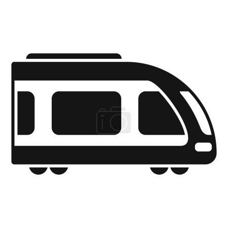 Illustration for Electronic fast train icon simple vector. Metro transport. Public station - Royalty Free Image