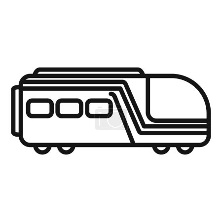 Business speed train icon outline vector. Fast move. Public wagon station