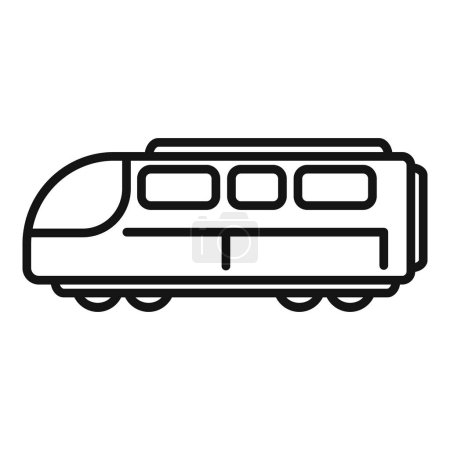 City transit electric icon outline vector. View move platform. Wagon track