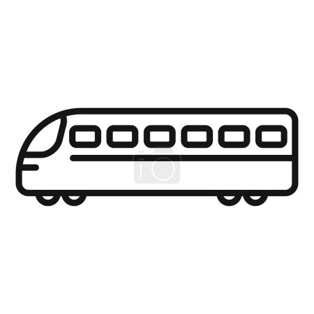 Illustration for Commuter electric train icon outline vector. High speed transport. Rapid transit - Royalty Free Image