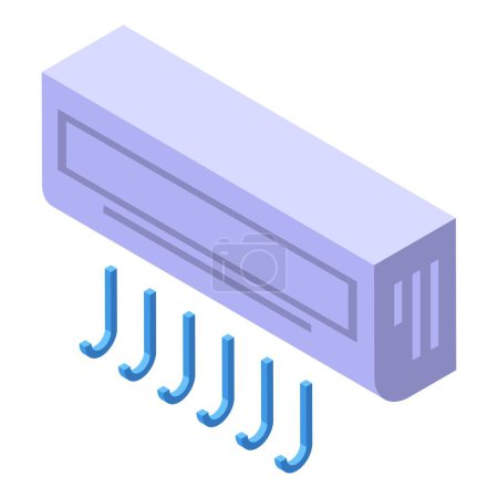 Illustration for Conditioner icon isometric vector. Temperature control. Fresh air - Royalty Free Image