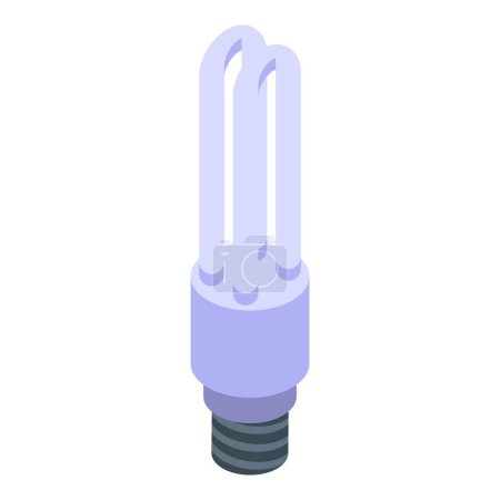 Illustration for Light bulb icon isometric vector. Economical electrical appliance. Halogen light - Royalty Free Image