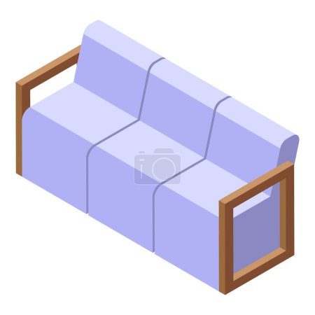 Soft outdoor sofa icon isometric vector. Modern furniture. Outdoor element