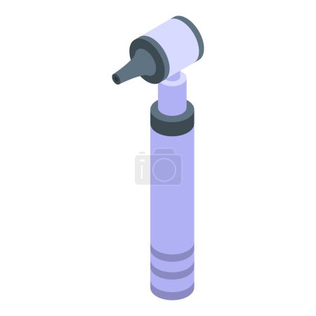 Ear scope with light icon isometric vector. Medical tool. Aid otoscopy