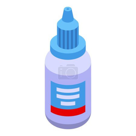 Illustration for Clean health drops icon isometric vector. Medicine bottle. Tool anatomy - Royalty Free Image